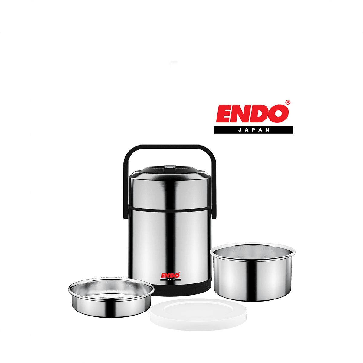 Endo 1.5l Double S/S Thermal Food Carrier - Metro Singapore Departmental Store - Celebrating 69 Years in SG
