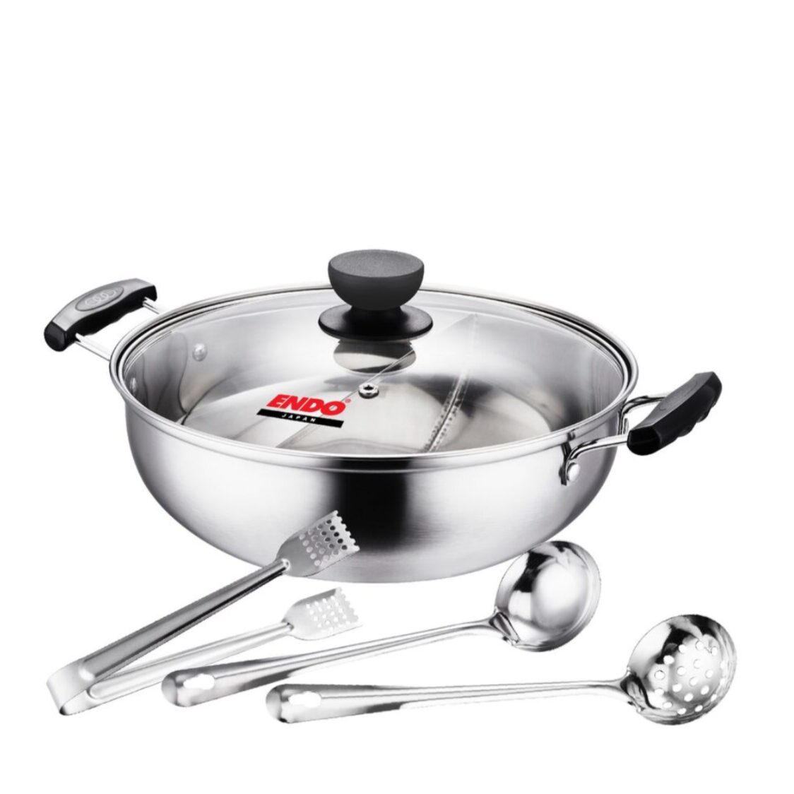 Endo 28cm Stainless Steel "Yuan Yang" Steamboat (E - SB28 - 4) - Metro Singapore Departmental Store - Celebrating 69 Years in SG