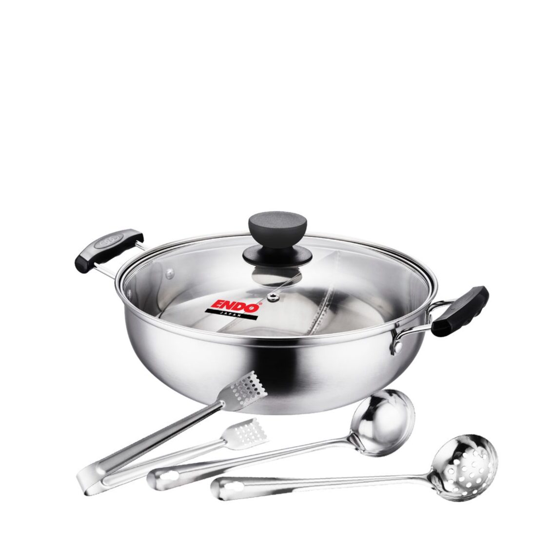 Endo 30cm Stainless Steel "Yuan Yang" Steamboat (E - SB30 - 2) - Metro Singapore Departmental Store - Celebrating 69 Years in SG