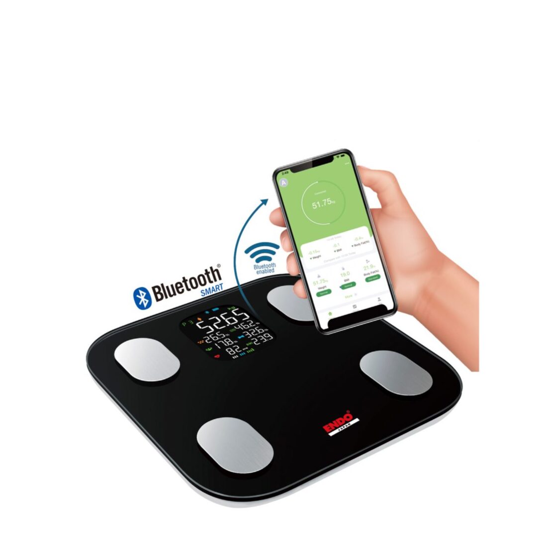 Endo Digital Body Analysis Scale – Bluetooth (E - DBAS2121) - Metro Singapore Departmental Store - Celebrating 69 Years in SG