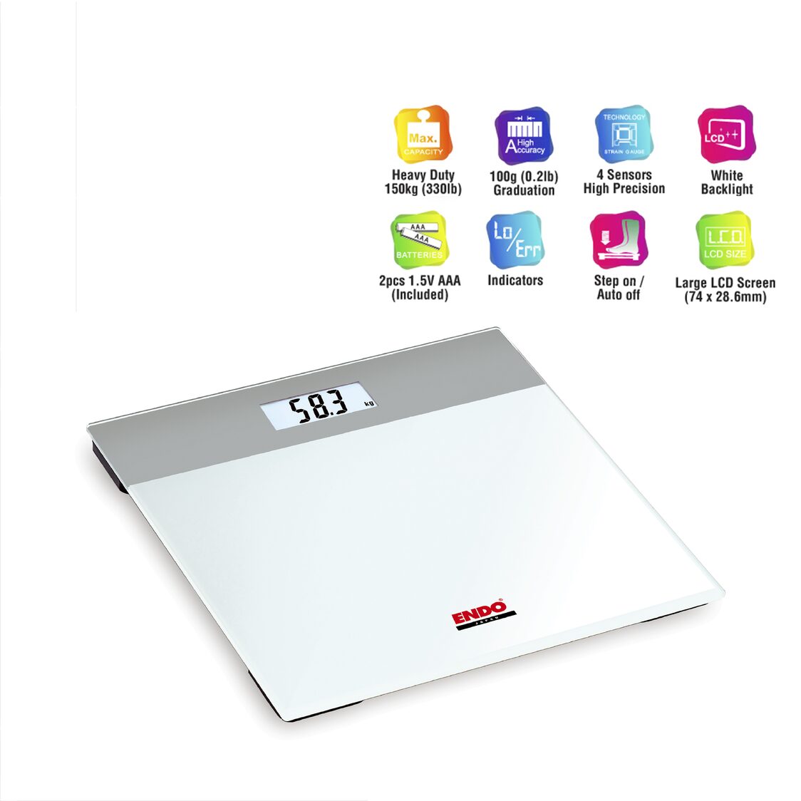Endo High - Precision Digital Body Scale (E - DBS1610) - Metro Singapore Departmental Store - Celebrating 69 Years in SG