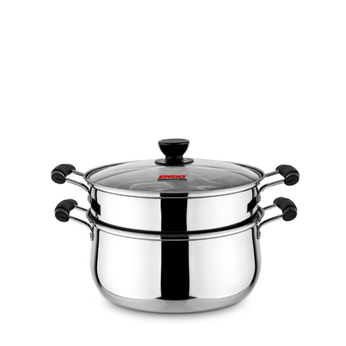 Endo Stainless Steel Steamer 28cm 2 - Tier (E - S282T) - Metro Singapore Departmental Store - Celebrating 69 Years in SG