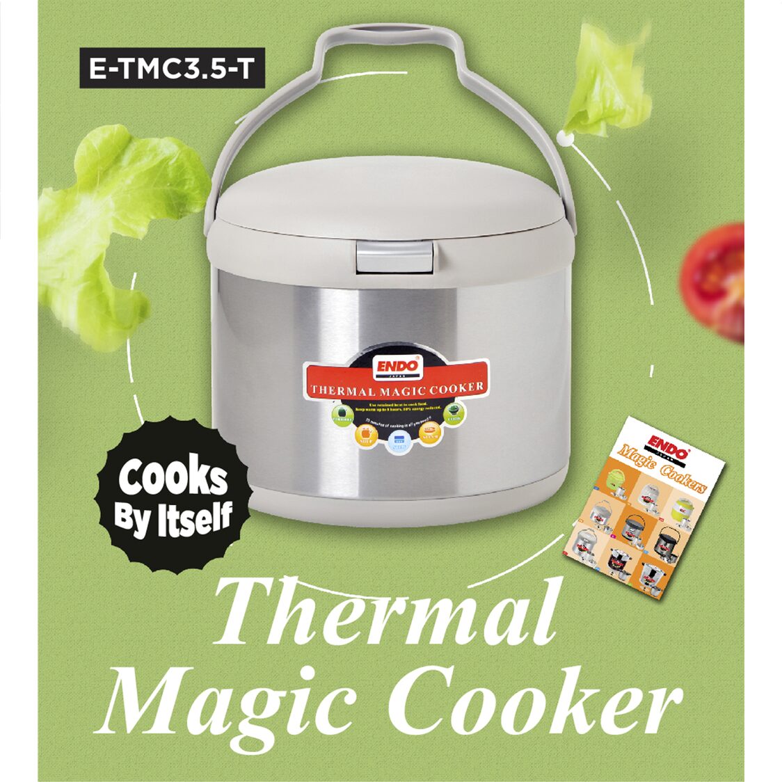Endo Thermal Magic Cooker 3.5L - Tall (E - TMC3.5 - T) - Metro Singapore Departmental Store - Celebrating 69 Years in SG