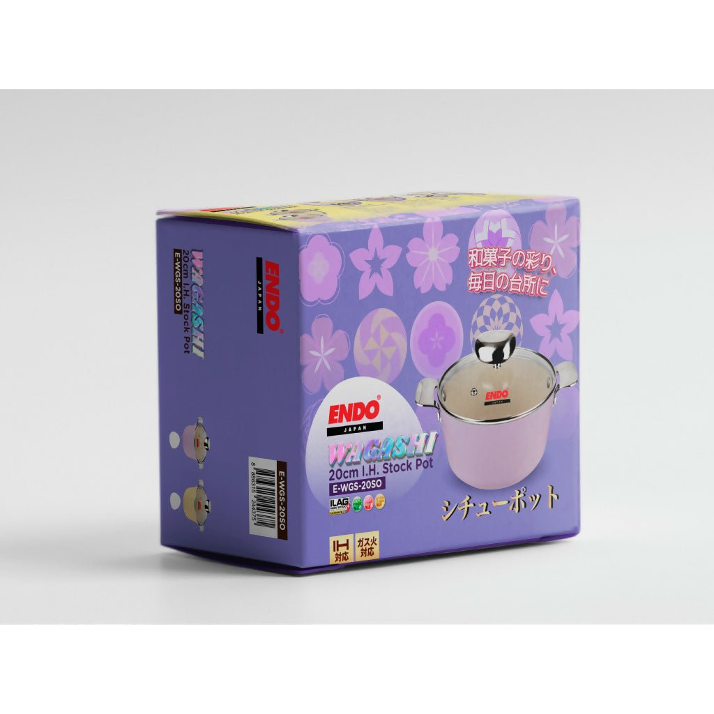 Endo Wagashi 20cm I.H. Stock Pot - Purple (E - WGS - 20SO - PURPLE) - Metro Singapore Departmental Store - Celebrating 69 Years in SG