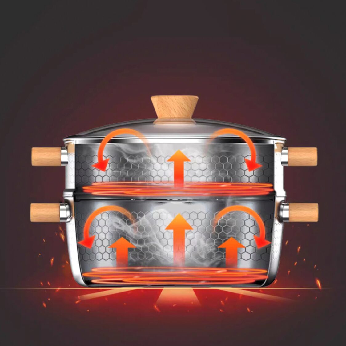 Endo Yukihira 24cm Stock Pot + Steamer Set (E - SY24T) - Metro Singapore Departmental Store - Celebrating 69 Years in SG