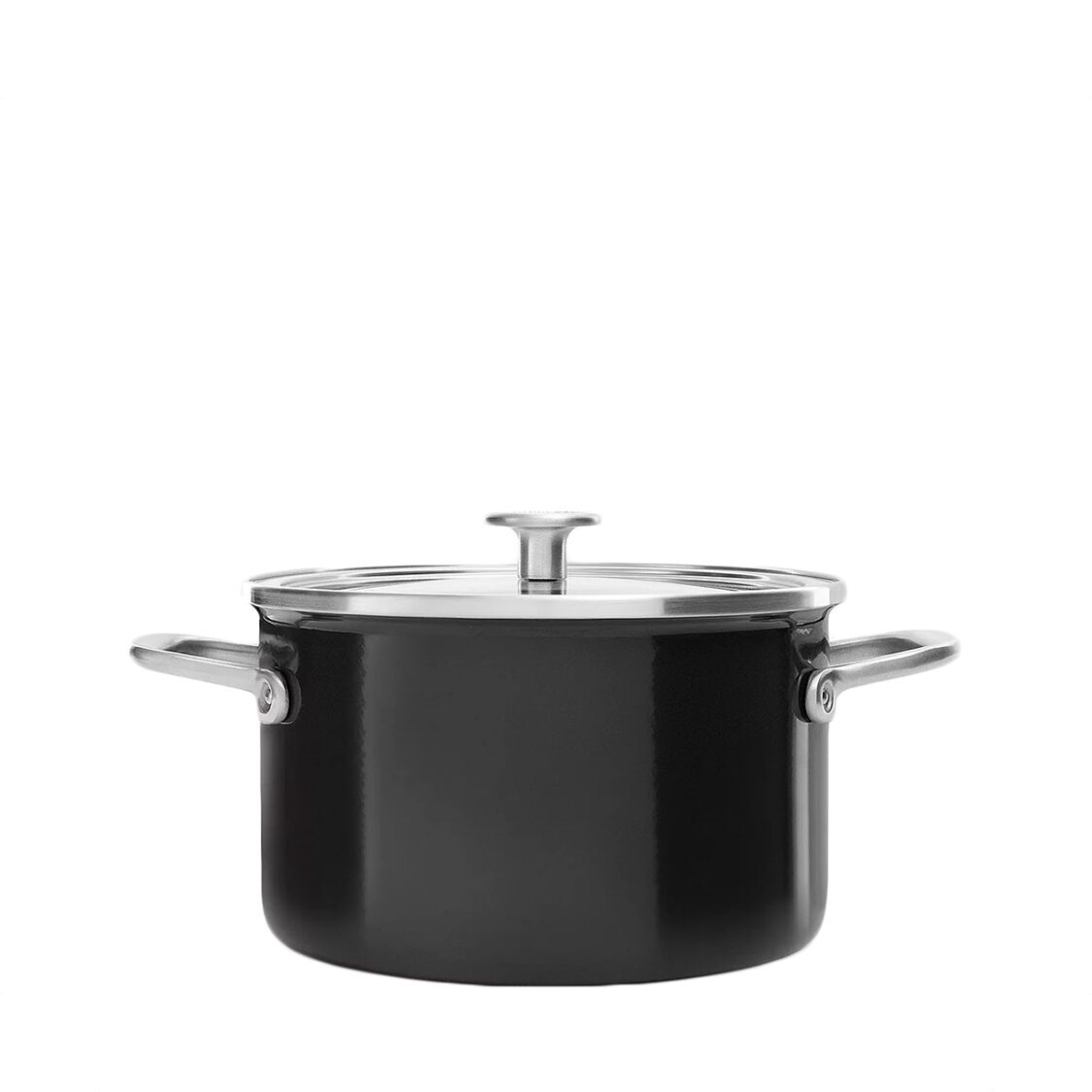 Kitchenaid 24cm Cast-Iron Enamel Casserole Black (GPKA668565) + Free Tupperware Smart Rice Dispenser