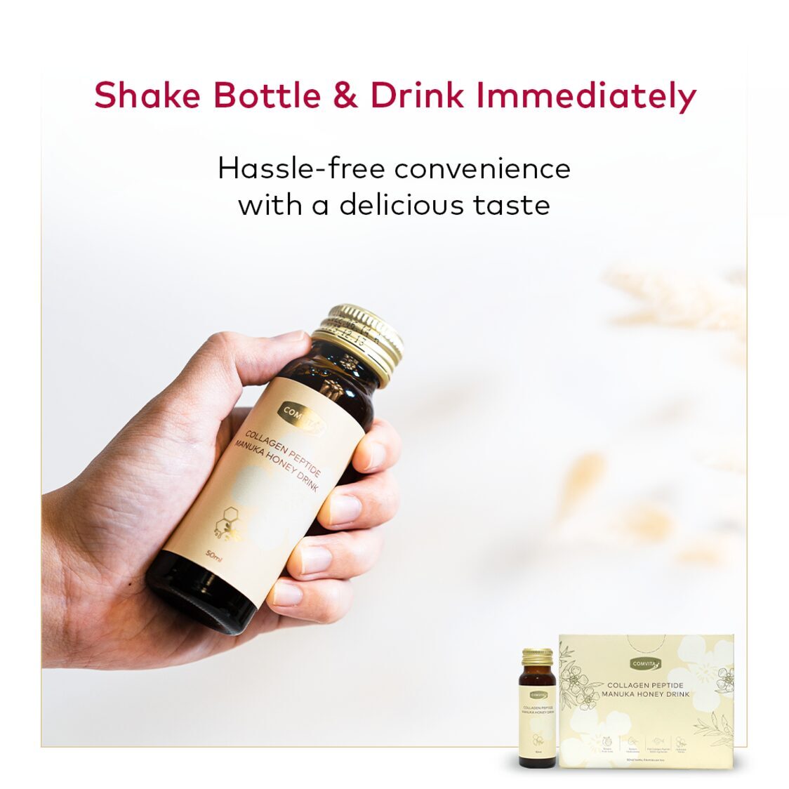 Comvita Peptide Manuka Honey Drink, 8 bottles