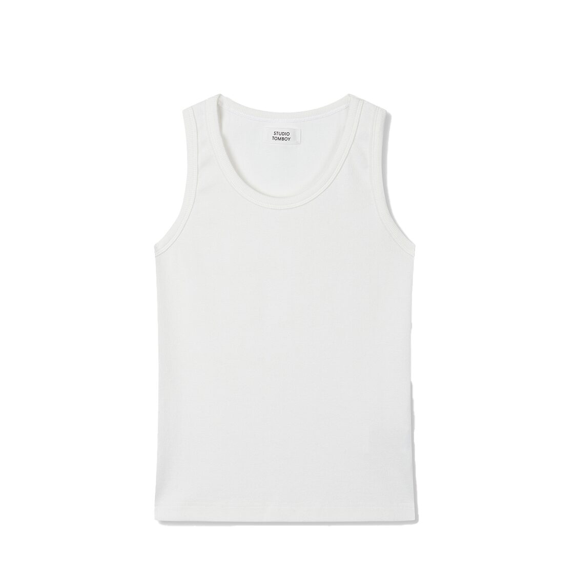 Studio Tomboy U-Neck Logo Embroidery Sleeveless