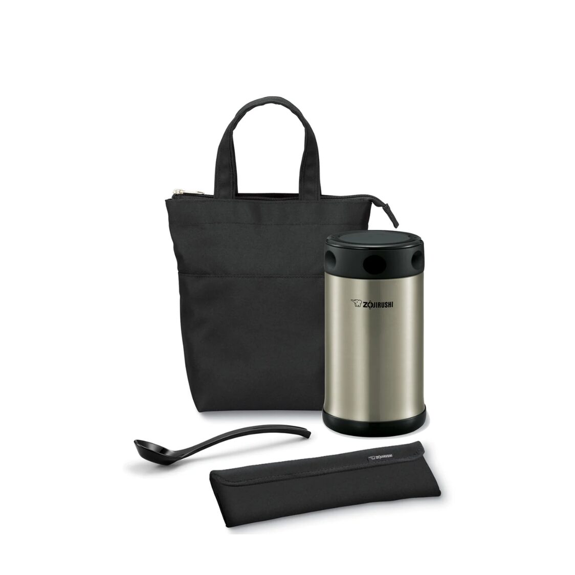 Zojirushi 0.75L Stainless Steel Food Jar Come with Long Spoon & carrying Bag (SW-FBE75)