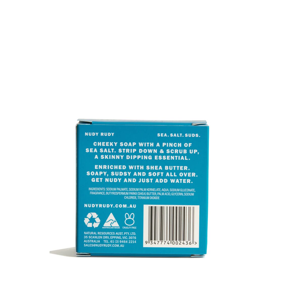 Nudy Rudy Sea Salt Suds Soap Bar 150g