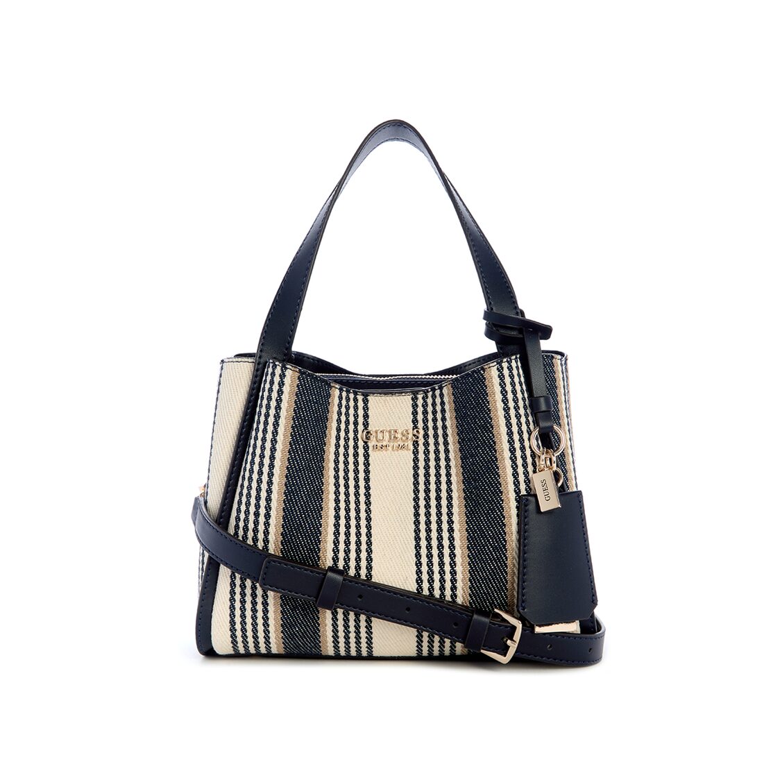 NICOLETTE SMALL GFRIEND SATCHEL,NAVY MULTI