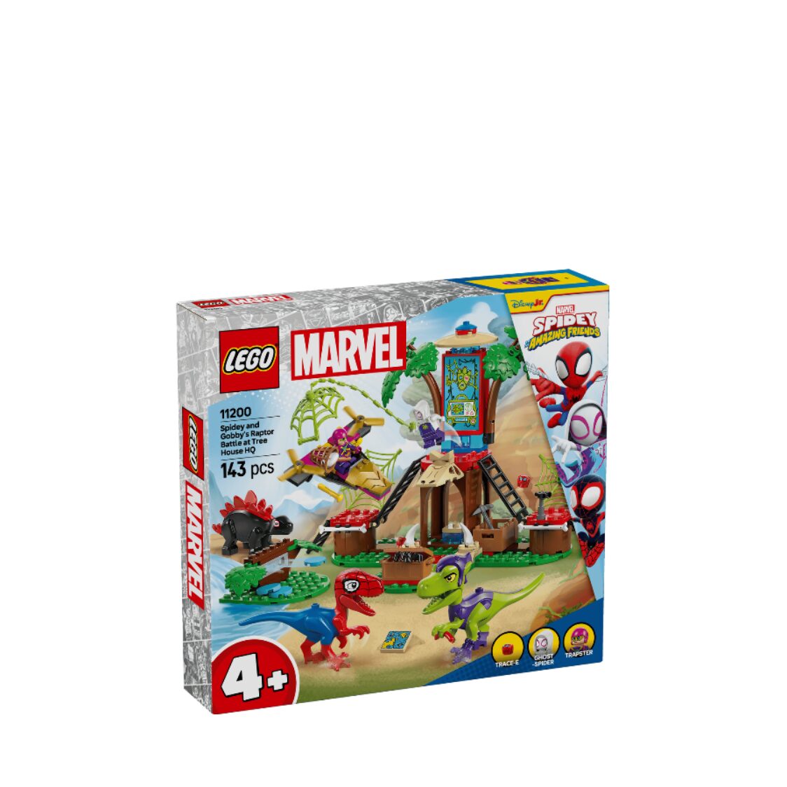 Lego Spidey and Gobby's Raptor Battle at Tree House HQ 11200