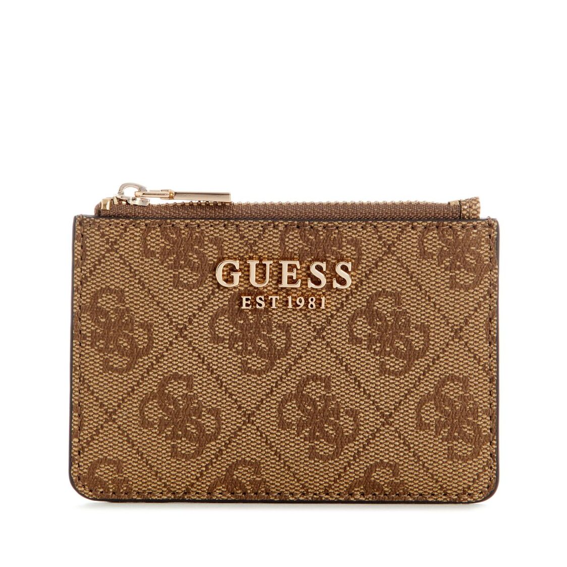Guess Laurel II Slg Credit Card Case - Latte Logo