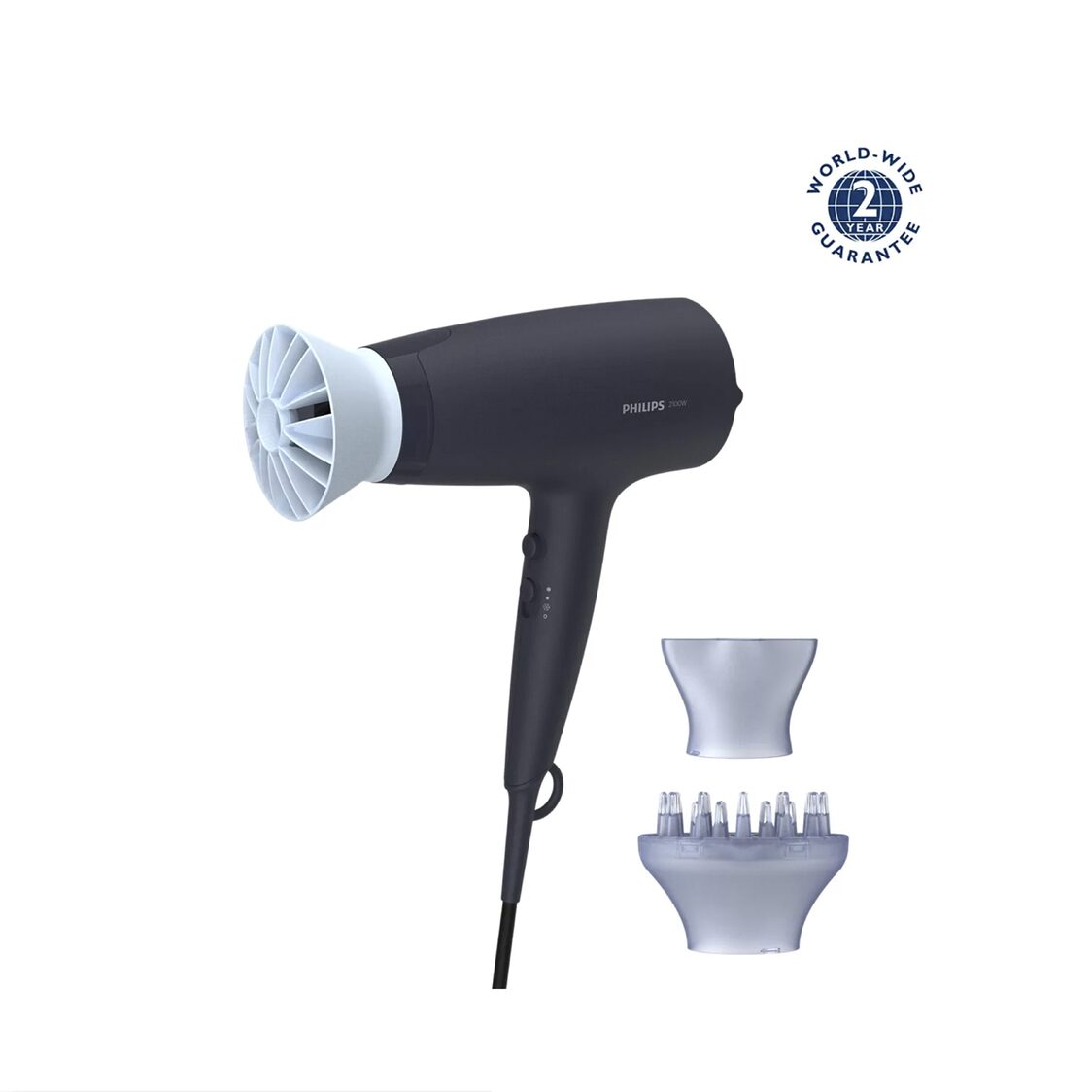 Philips 3000 Series ThermoProtect Hair Dryer with Ionic Care & Diffuser 2100W (BHD360/23)