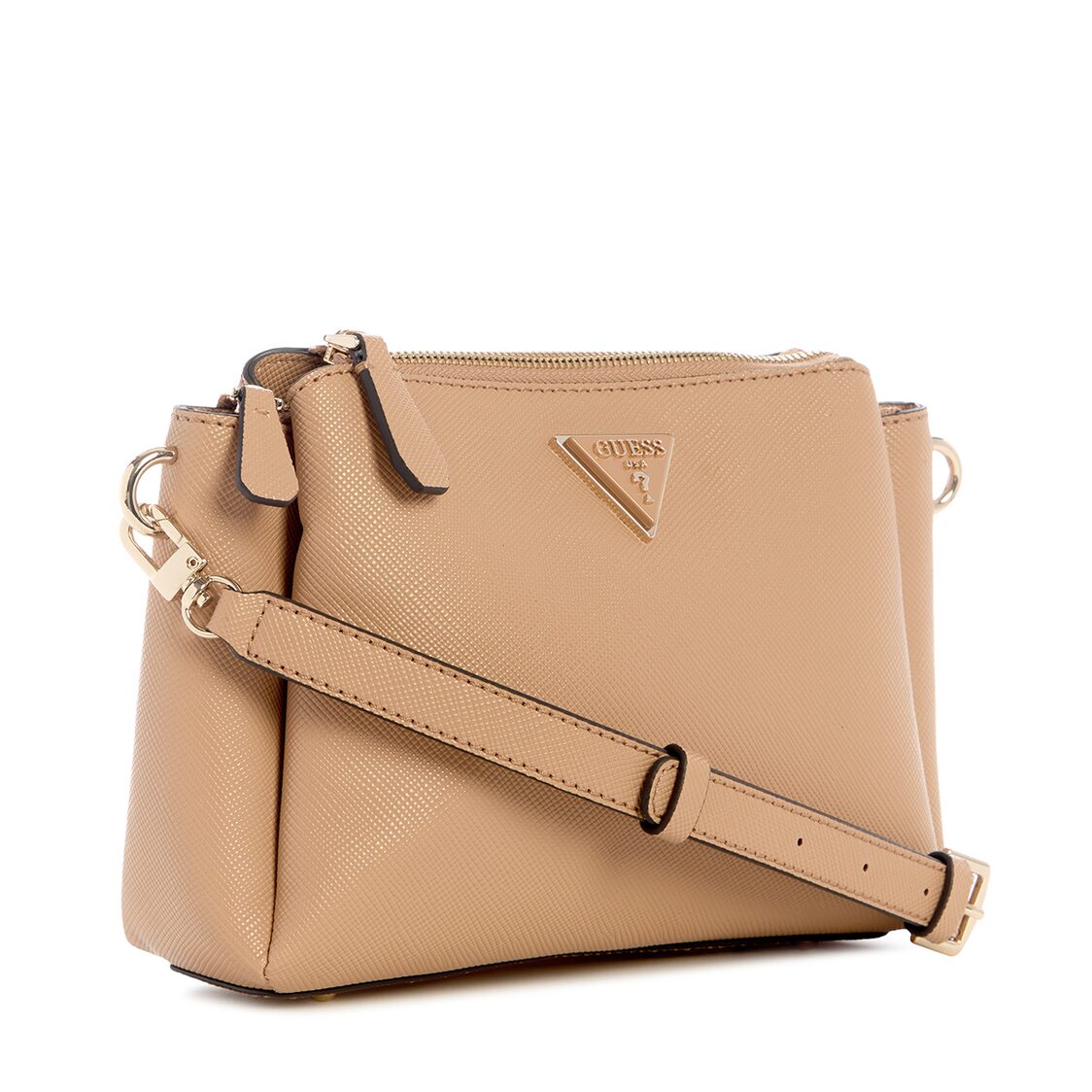 Guess Noelle Tri Comp Crossbody,Beige