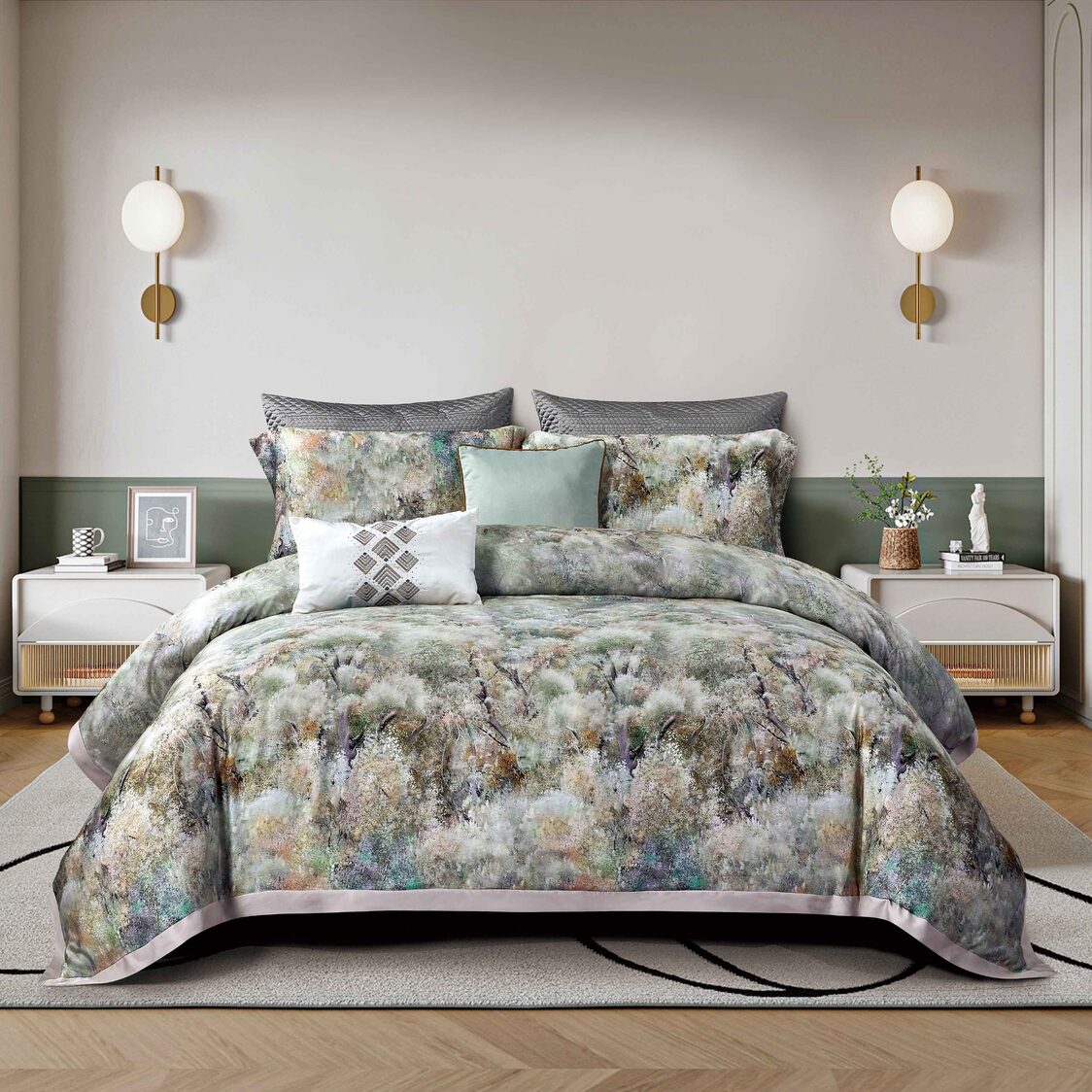 Kiff Hollyhock Fitted Sheet Set / Quilt Cover Set GDM