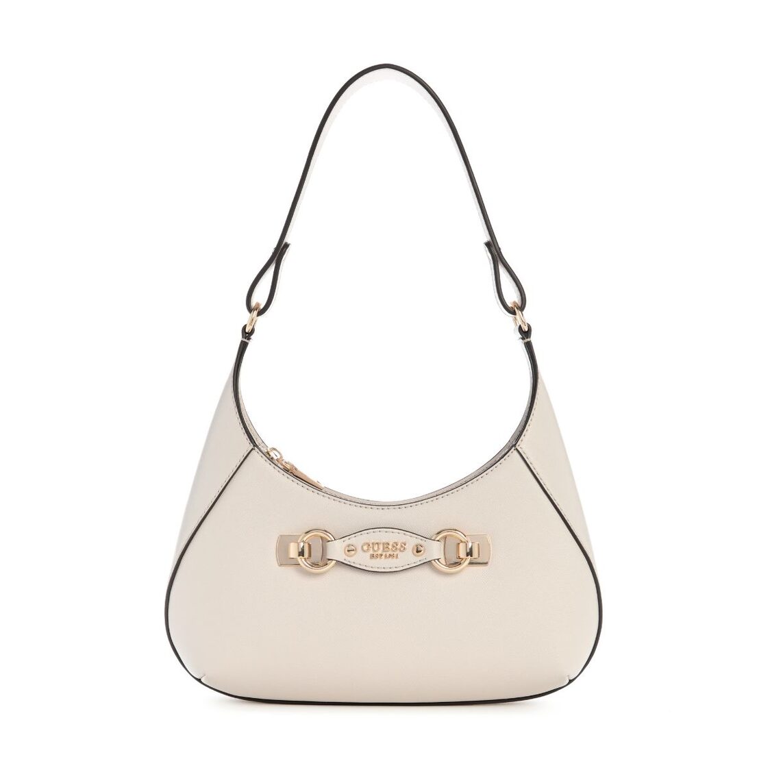 Guess Mimina Top Zip Shoulder Bag - Stone