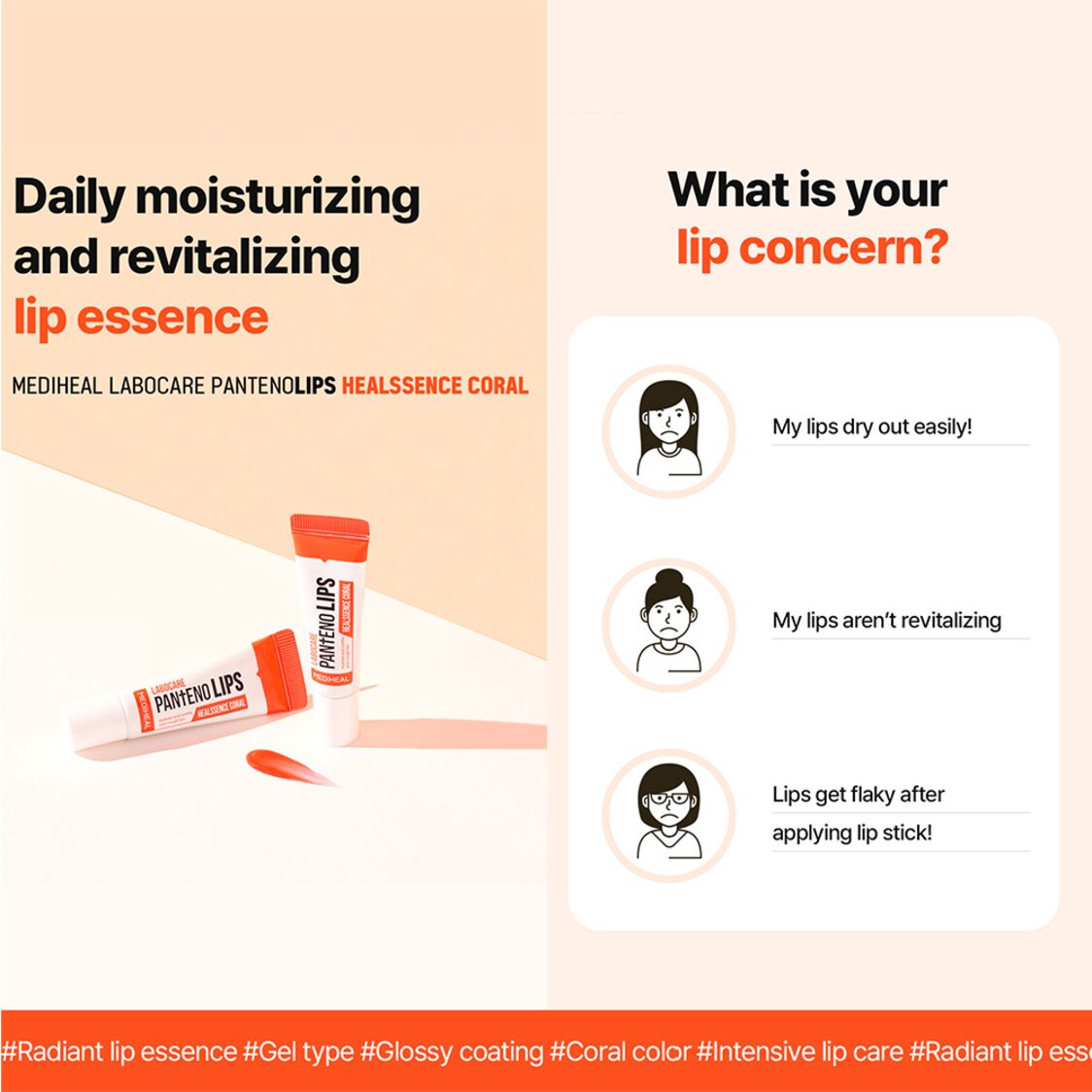 Mediheal Labocare Pantenolips Healssence Coral 10ml 505601