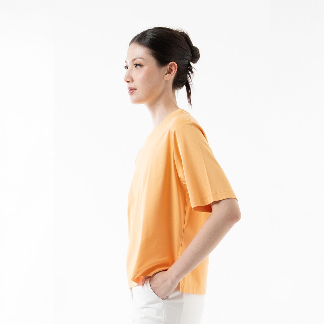 K/Woods Essential Boxy Tee in Yellow Sand