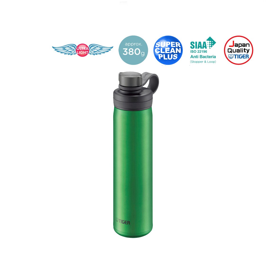 TIGER Anti-Bacterial Double Stainless Steel Carbonated Bottle - Emerald (MTA-T080 GE)