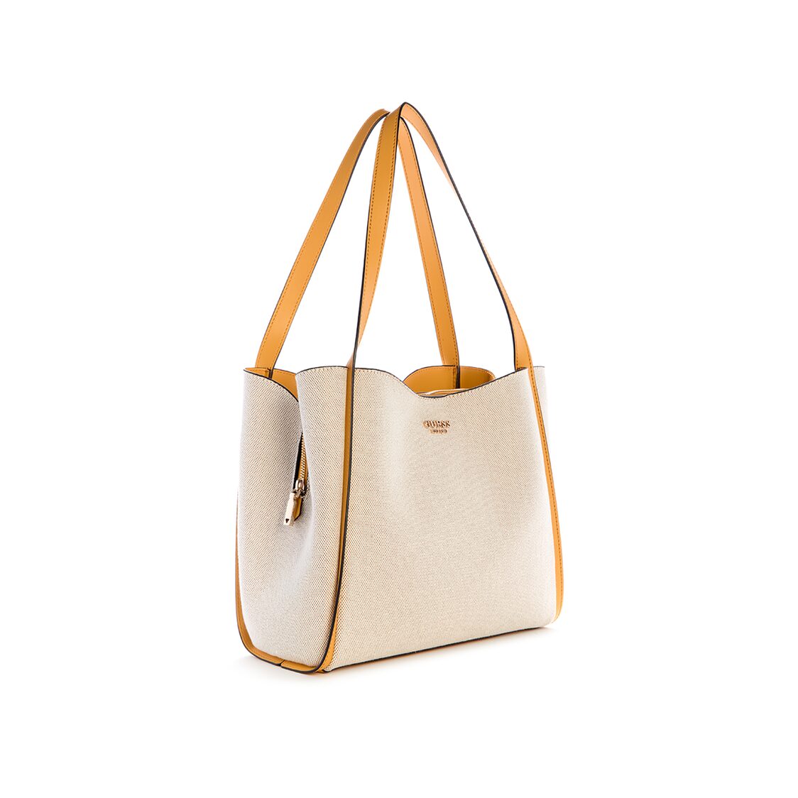 NICOLETTE GIRLFRIEND TOTE,NATURAL/MARIGOLD