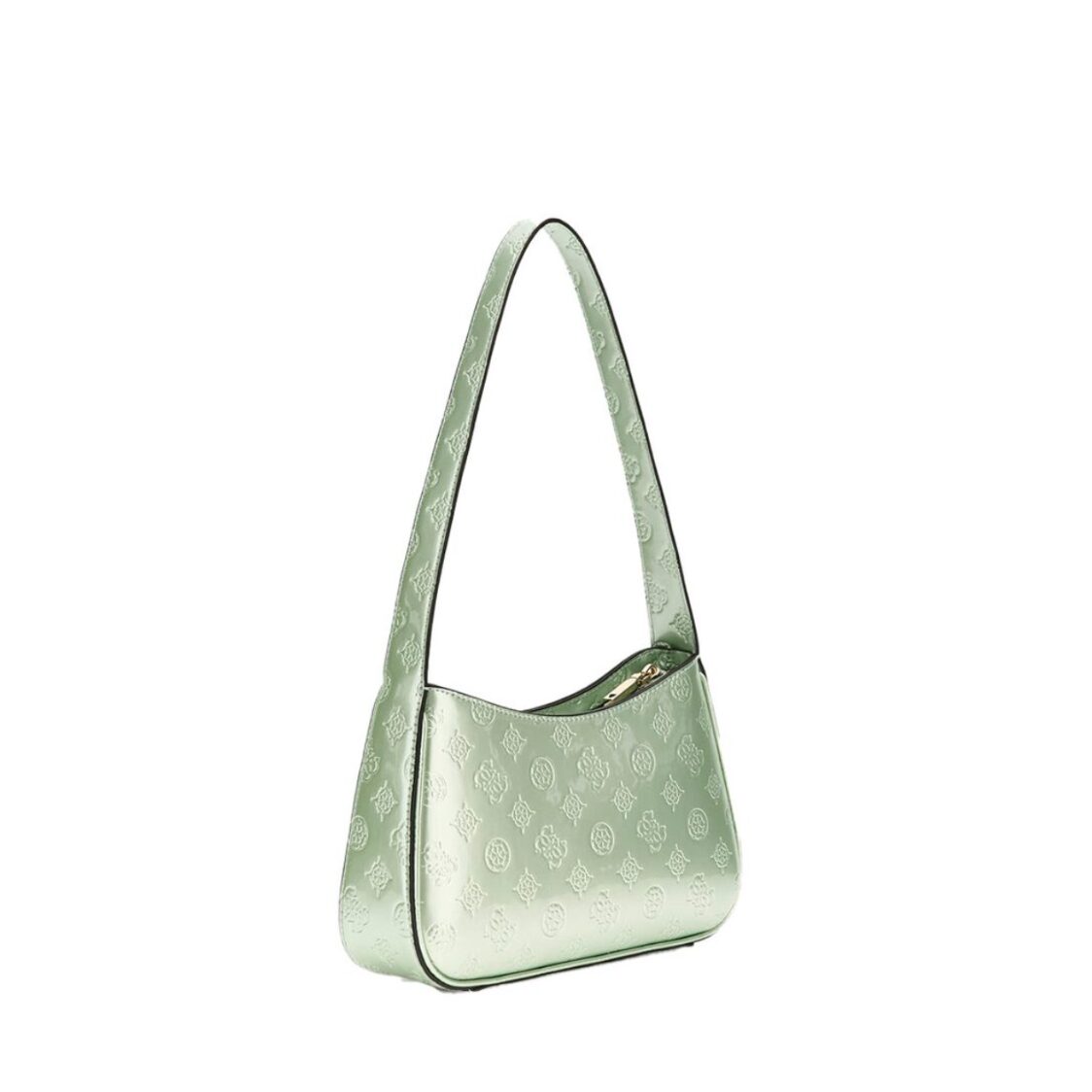 Guess Arnela Top Zip Shoulder Bag, Celadon Logo