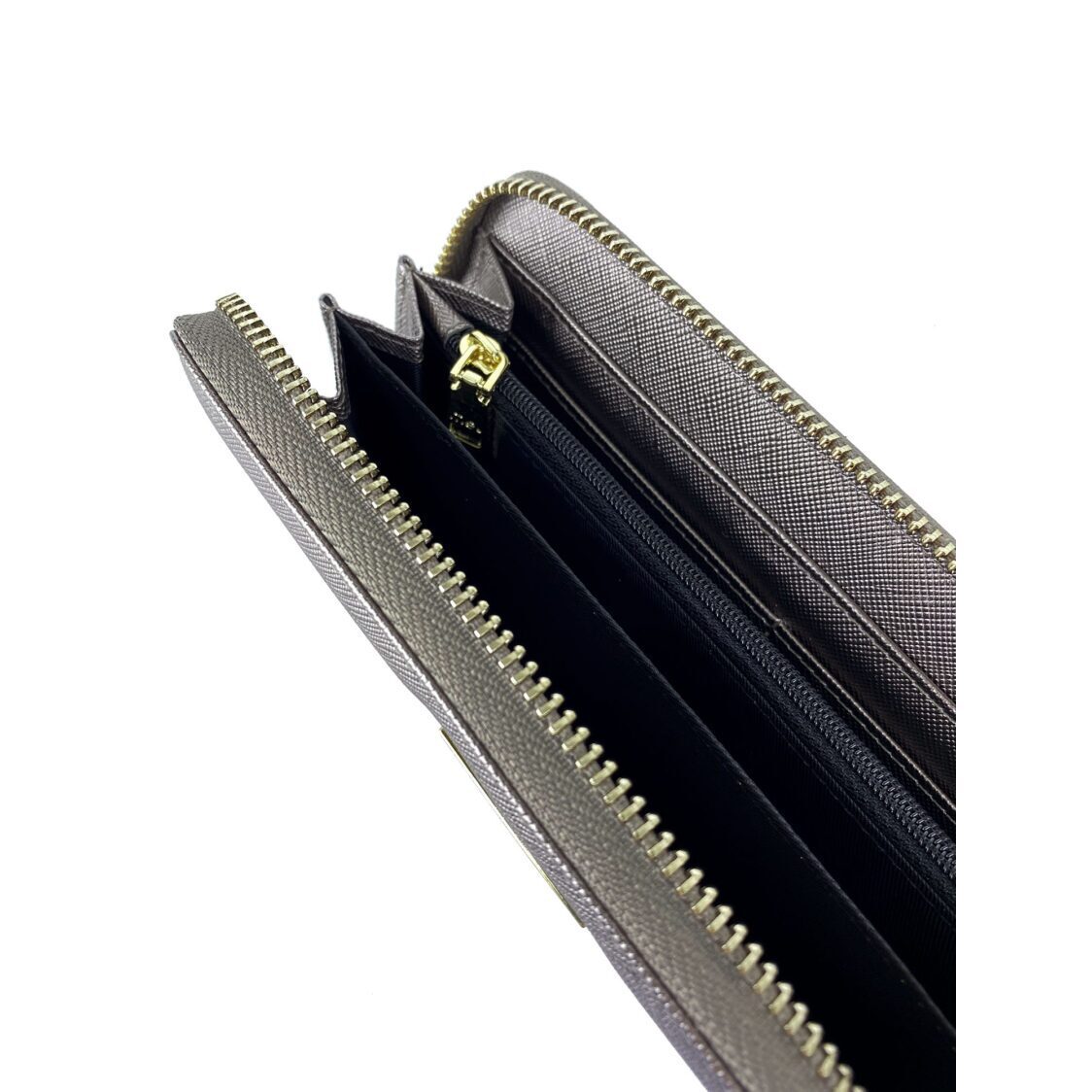 Mel&Co Saffiano Leatherette Zip-Around Long Wallet