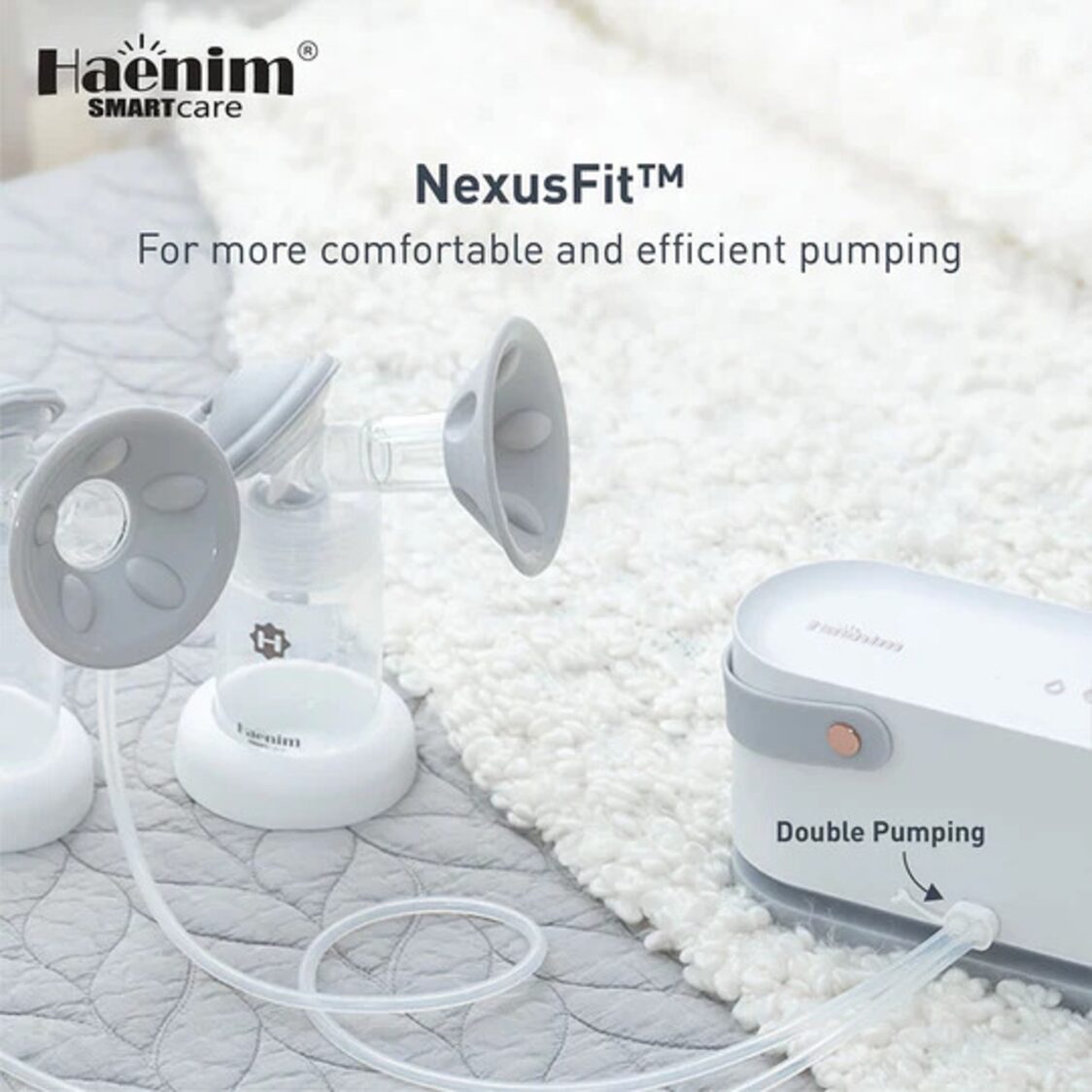 Haenim Nexusfit 7X Breast Pump (White Pink)