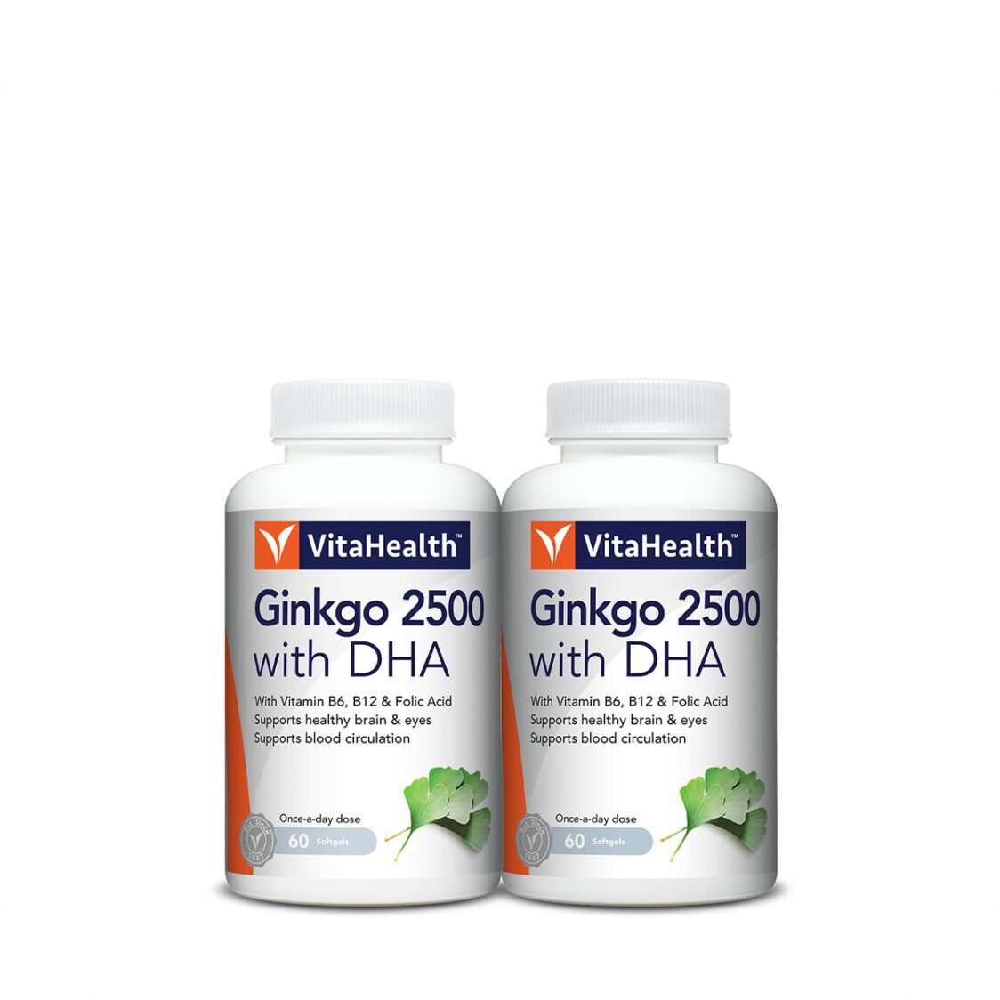 VitaHealth Ginkgo 2500 with DHA 2x60 Softgels
