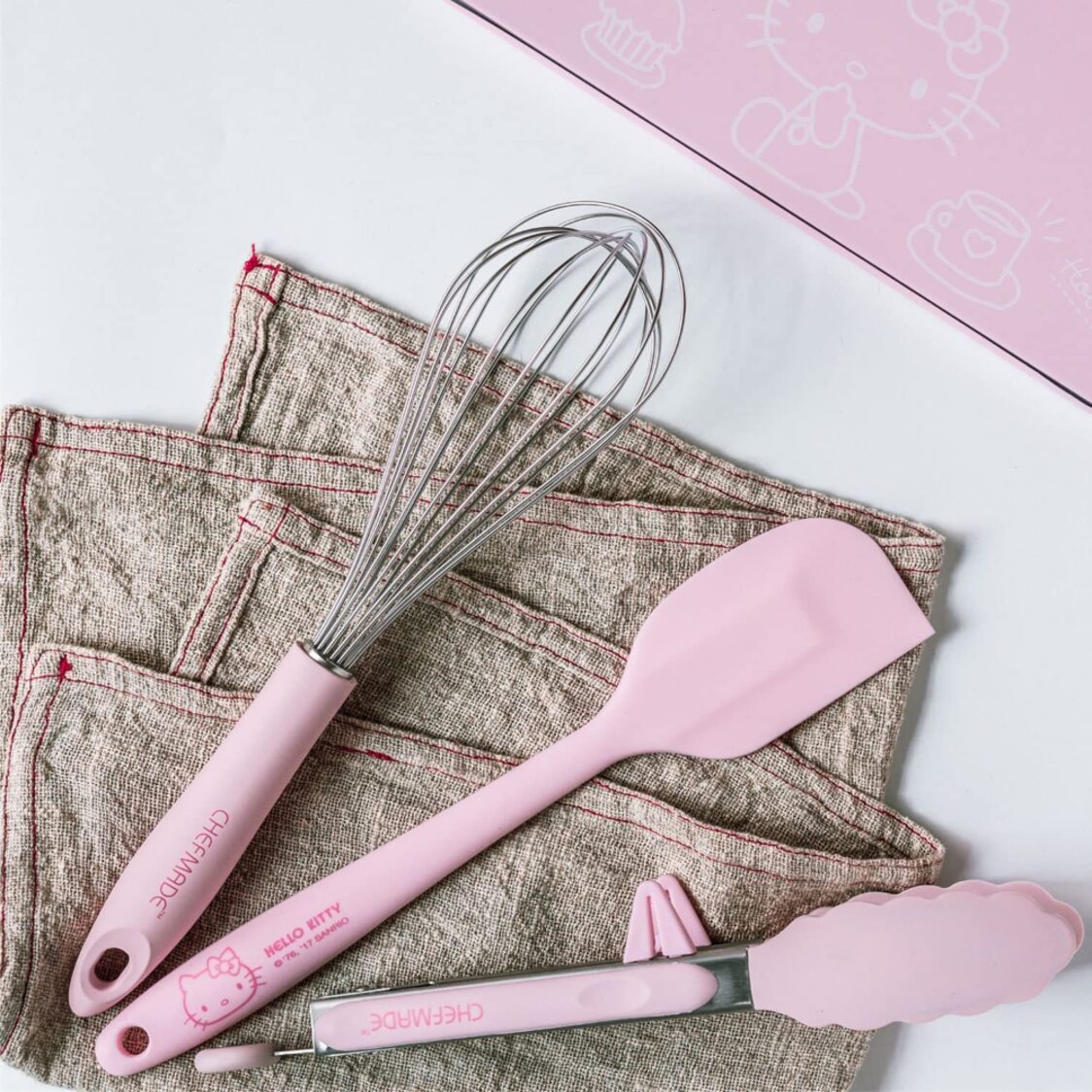 Chefmade Stainless Steel Whisk With Silicone Handle L29.5cm Pink Hello Kitty (1898cm-KT7007)
