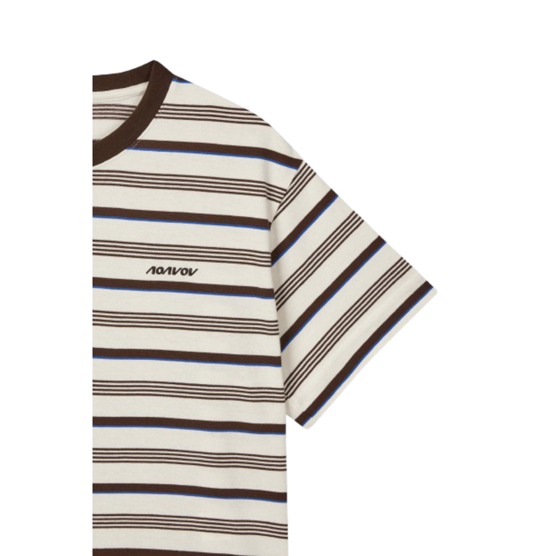 Voice Of Voices Multi Stripe Round Tshirt Cream