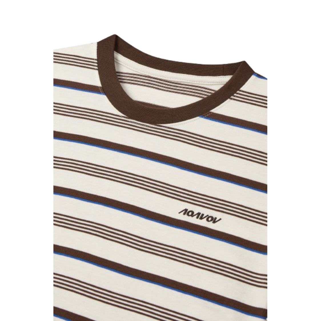 Voice Of Voices Multi Stripe Round Tshirt Cream