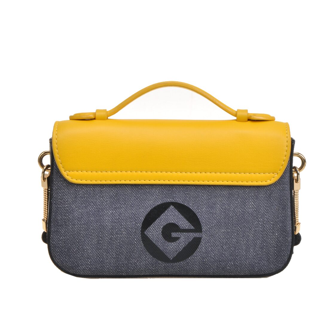 Fion Minions Jacquard with Leather Crossbody & Shoulder Handbag - FAAFIPJ023YLWBLEZZ - Metro Singapore Departmental Store - Celebrating 69 Years in SG
