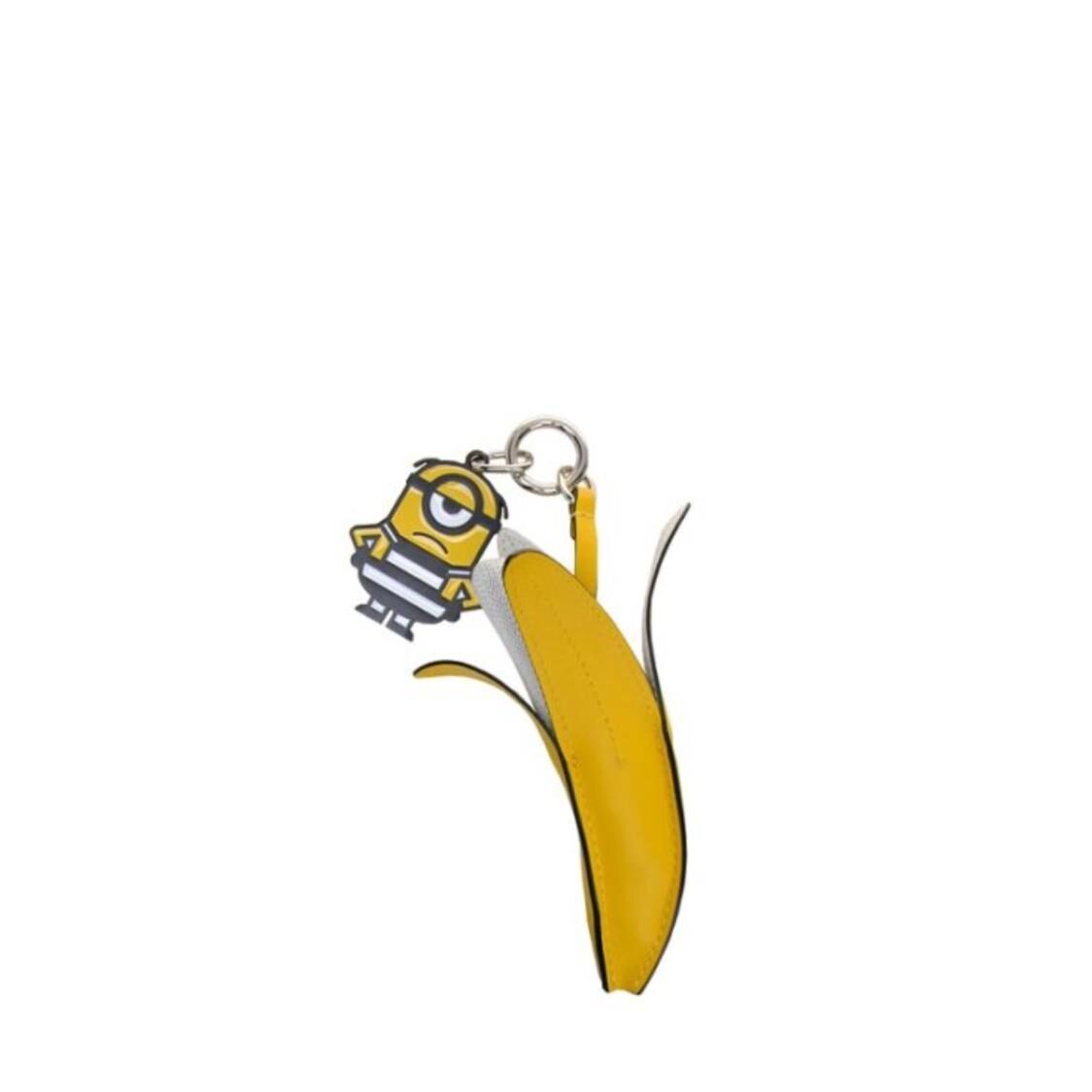 Fion Minions Jacquard with Leather Handbag Charms - Banana - FEASIMV001YLWBLKZZ - Metro Singapore Departmental Store - Celebrating 69 Years in SG