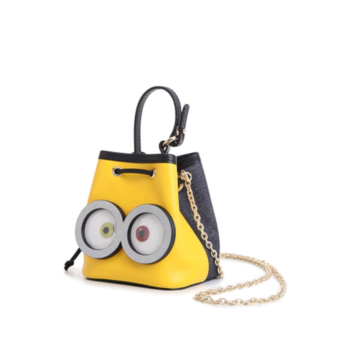 Fion Minions Leather Mini Crossbody & Shoulder Handbag - FCAWAIF004YLWBLEZZ - Metro Singapore Departmental Store - Celebrating 69 Years in SG
