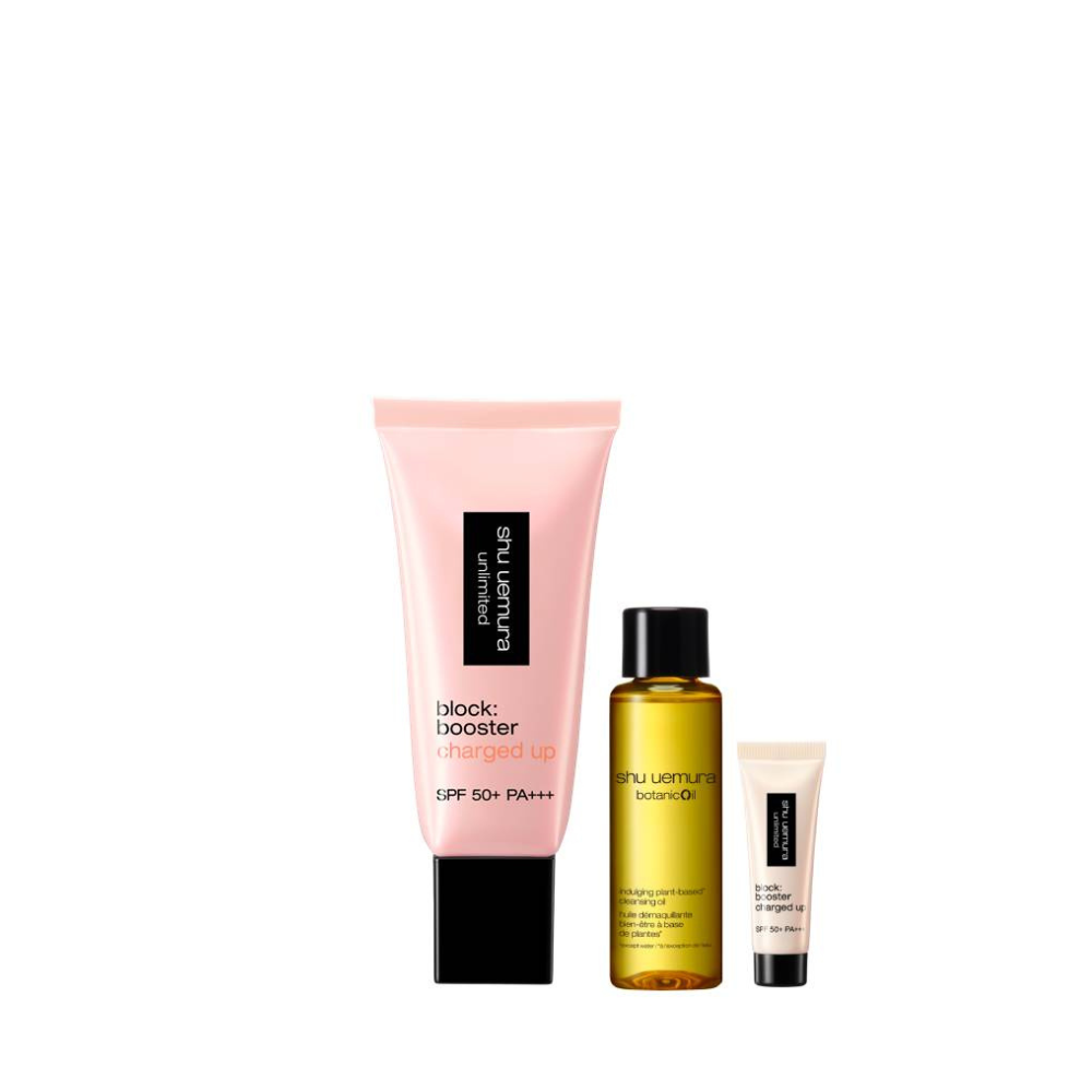 Shu Uemura Unlimited Block:Booster Charged Up Set (worth $123)