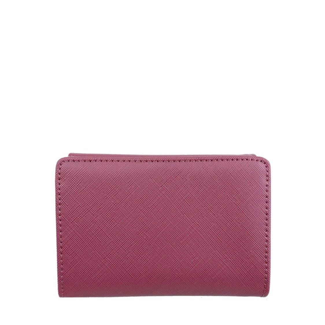 Mel&Co Saffiano Leatherette Tri-fold Zip Coin Card Wallet