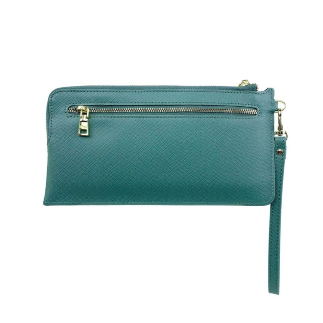 Mel&Co Saffiano Leatherette Slim Wristlet Pouch