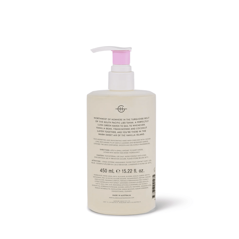 Glasshouse Fragrances Hand Wash 450ml - Metro Singapore Departmental Store - Celebrating 69 Years in SG