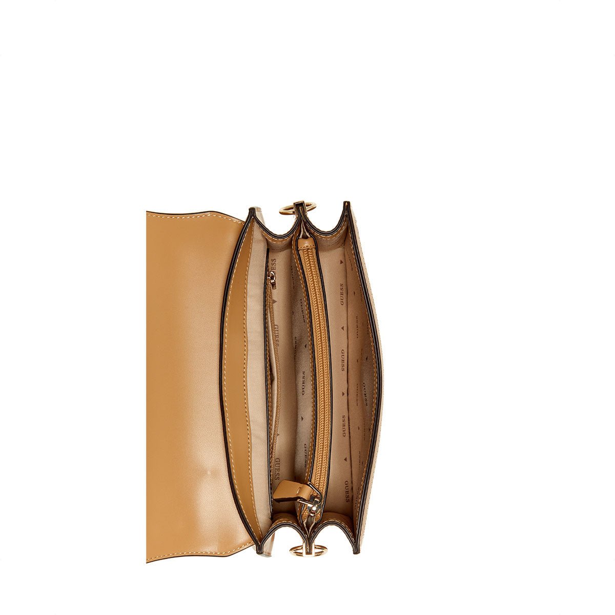 Guess Audrey Logo Convertible Crossbody Flap - Beige Logo - Metro Singapore Departmental Store - Celebrating 69 Years in SG
