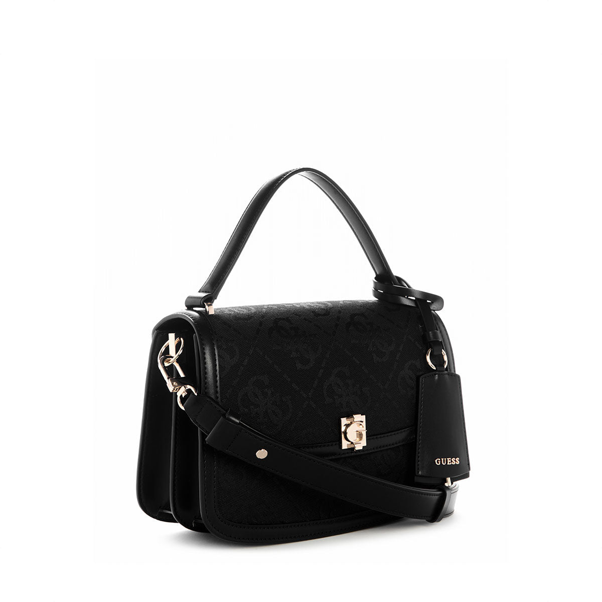 Guess Audrey Logo Convertible Crossbody Flap - Black Logo - Metro Singapore Departmental Store - Celebrating 69 Years in SG