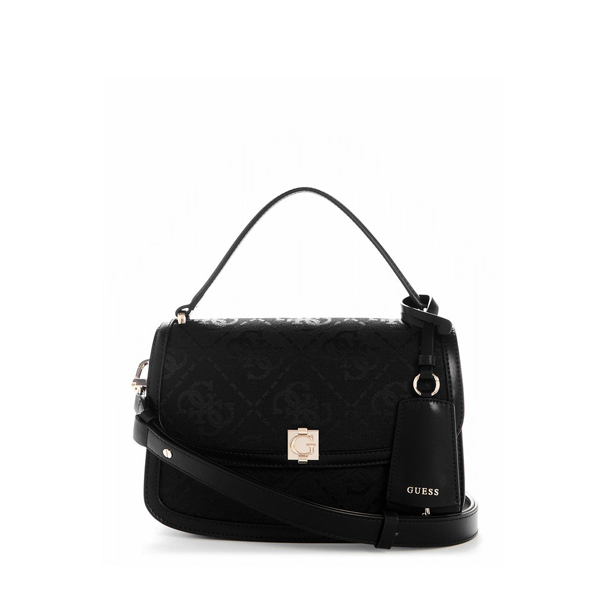 Guess Audrey Logo Convertible Crossbody Flap - Black Logo - Metro Singapore Departmental Store - Celebrating 69 Years in SG