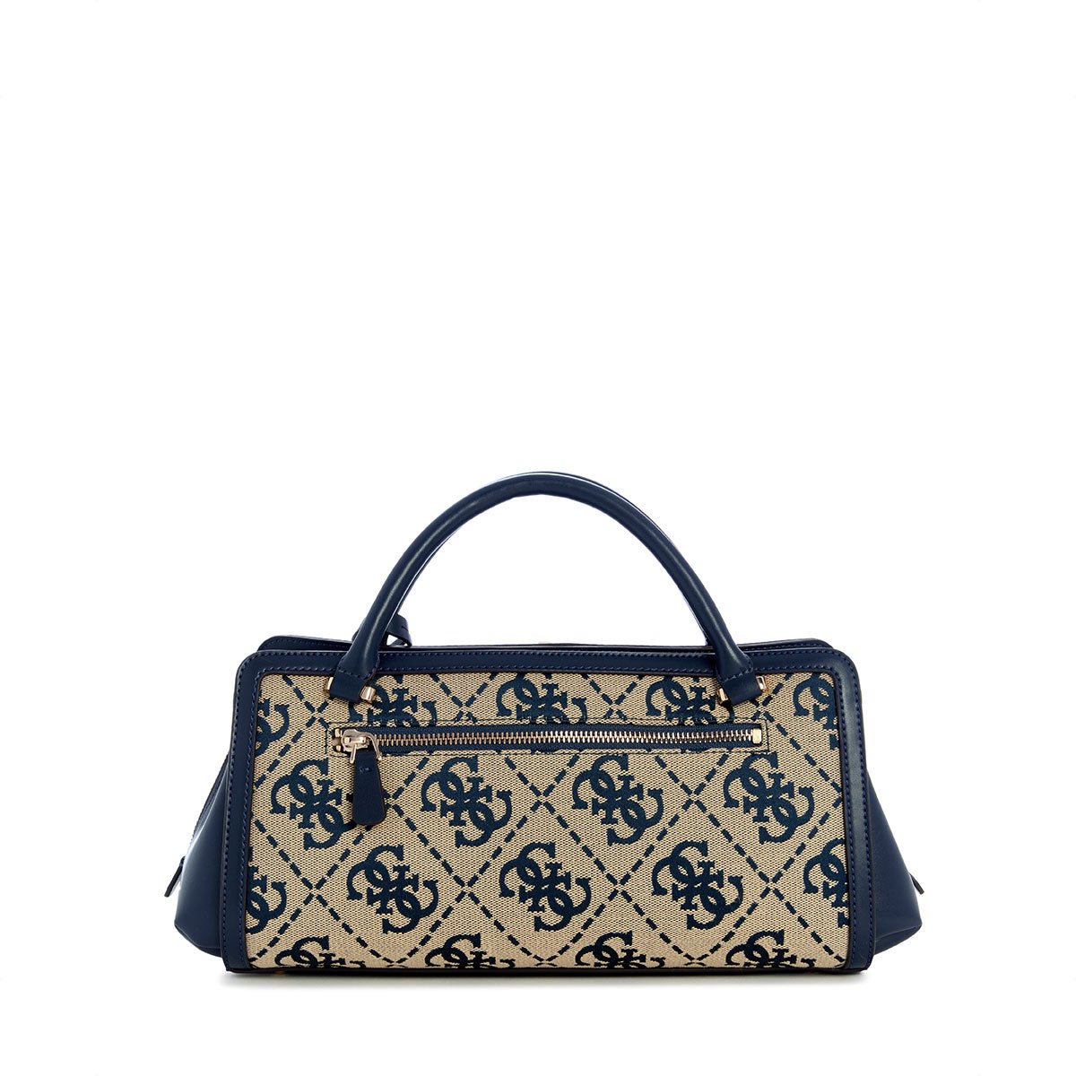 Guess Audrey Logo Sml Gfrnd Satchel - Navy Logo - Metro Singapore Departmental Store - Celebrating 69 Years in SG