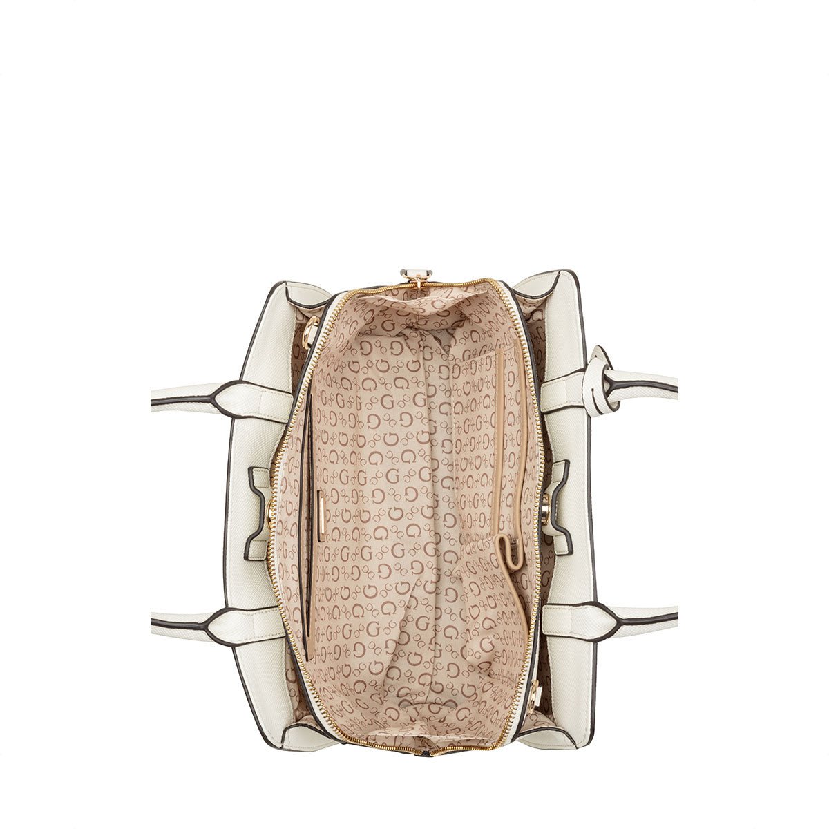 Guess Cadence Satchel - Cream - Metro Singapore Departmental Store - Celebrating 69 Years in SG