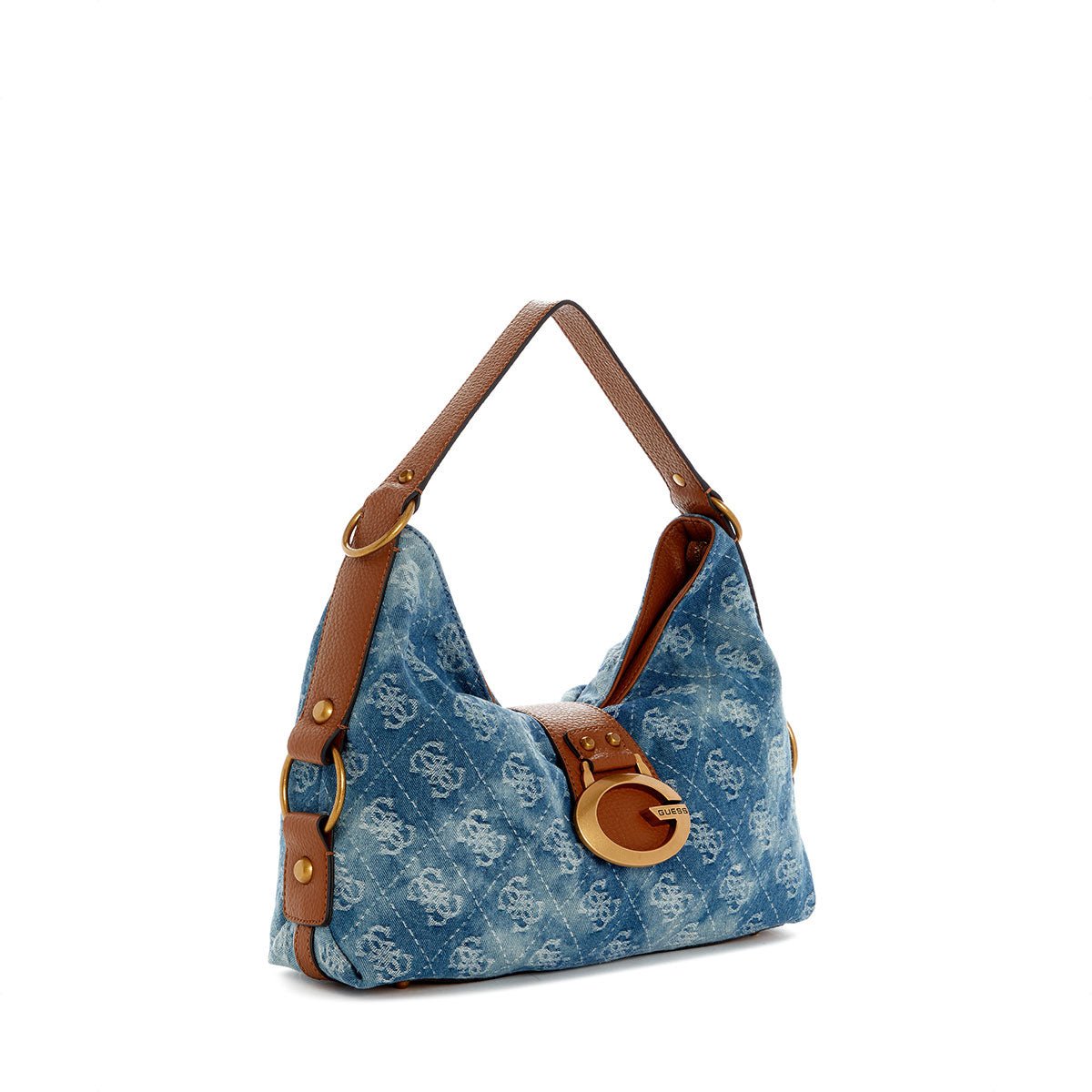 Guess Camden Shoulder Bag - Denim Logo - Metro Singapore Departmental Store - Celebrating 69 Years in SG