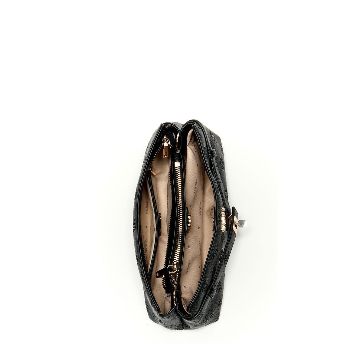 Guess Ella Logo Girlfriend Crossbody - Black Logo - Metro Singapore Departmental Store - Celebrating 69 Years in SG