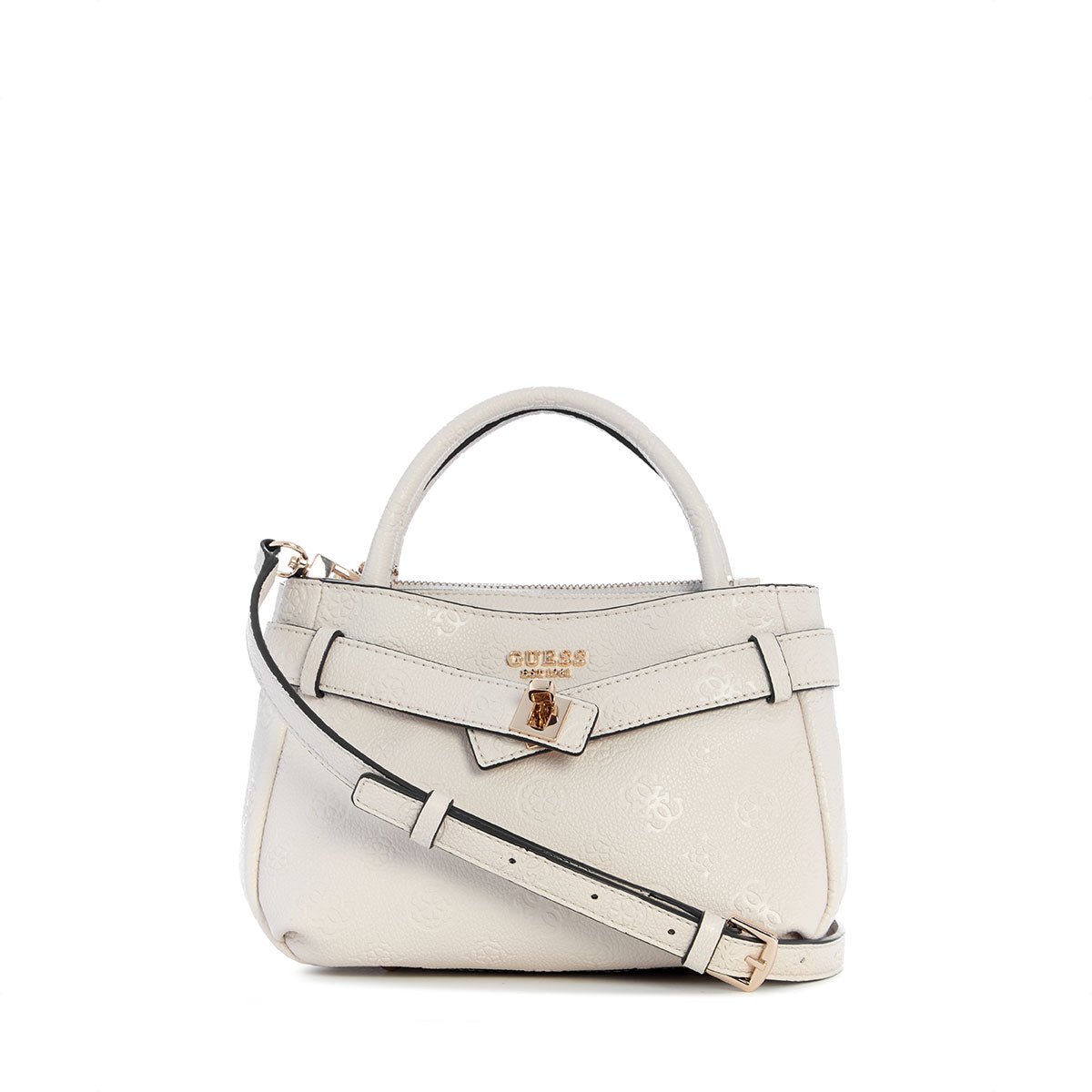 Guess Ella Logo Mini Satchel - Stone Logo - Metro Singapore Departmental Store - Celebrating 69 Years in SG