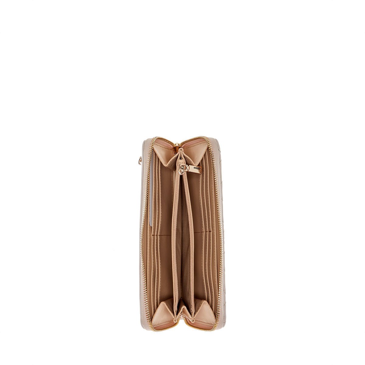 Guess Ella Logo SLG Large ZIP Around - Beige Logo - Metro Singapore Departmental Store - Celebrating 69 Years in SG