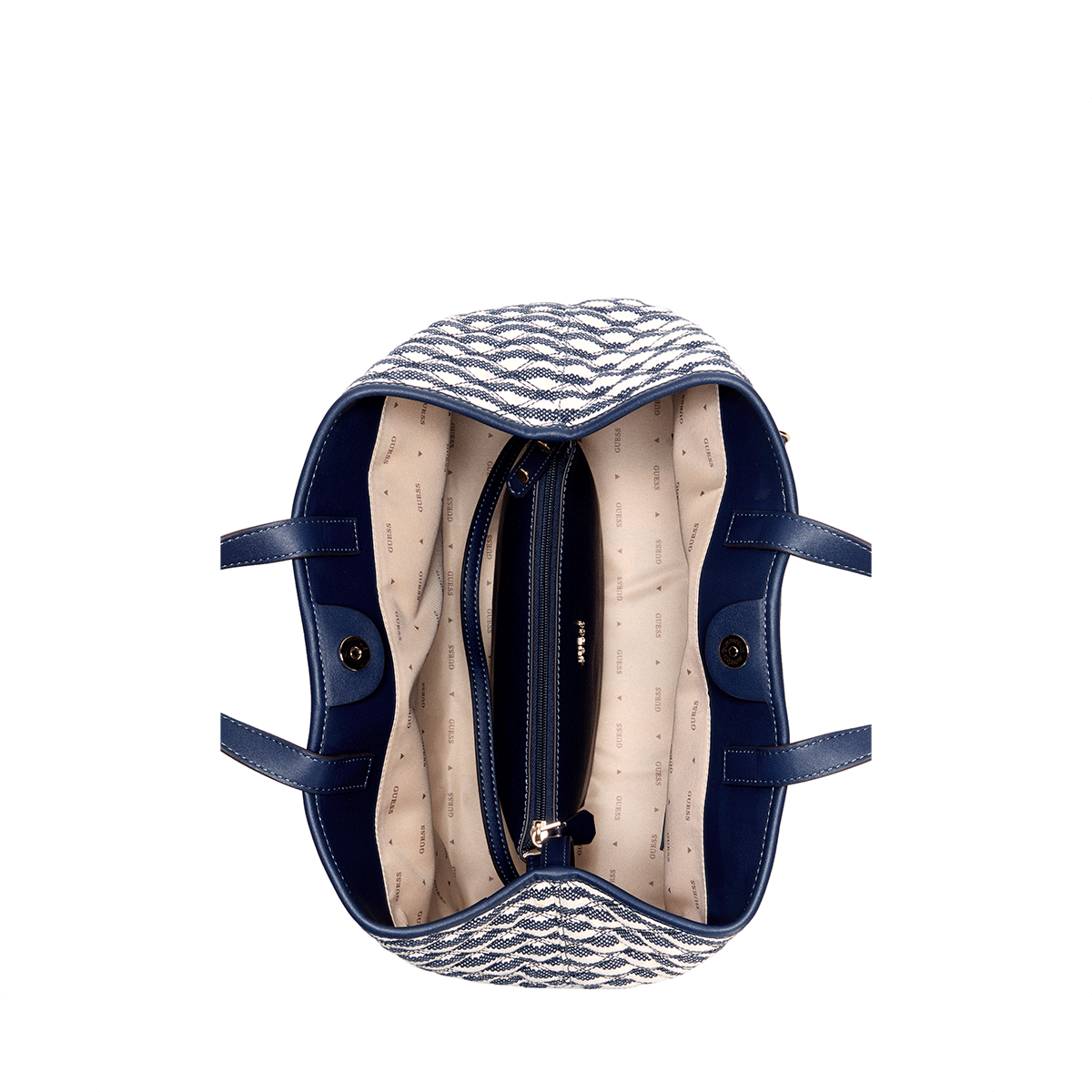 Guess Giully Ii Large 2 in 1 Tote - navy Multi - Metro Singapore Departmental Store - Celebrating 69 Years in SG