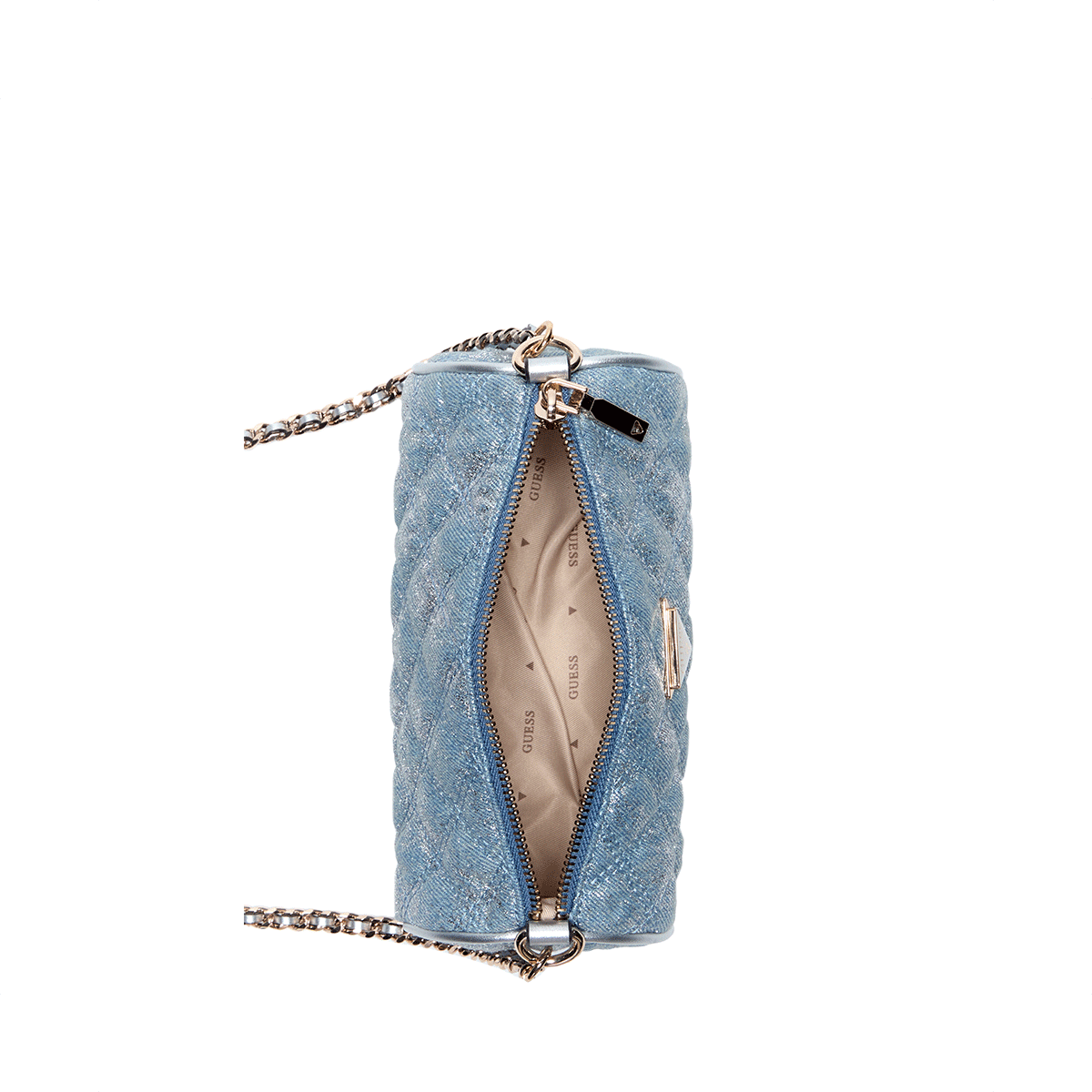 Guess Giully Ii Mini Barrel Bag - metallic Denim - Metro Singapore Departmental Store - Celebrating 69 Years in SG